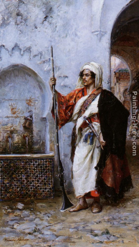 Arab Warrier painting - Raimundo de Madrazo y Garreta Arab Warrier art painting